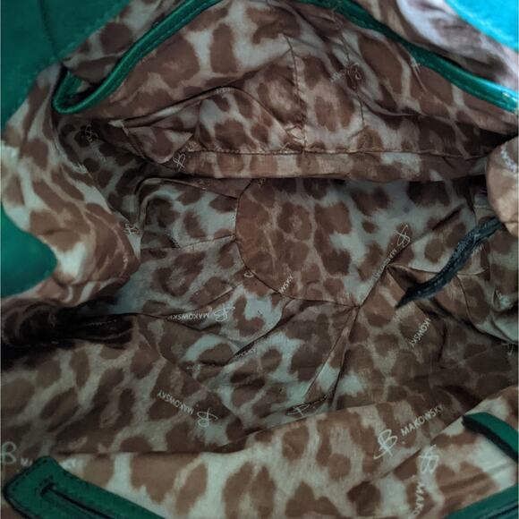 B. Makowsky Green Suede Hobo Shoulder Bag - Picture 7 of 11